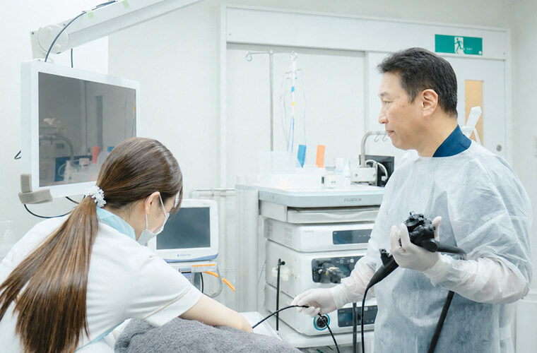 大腸内視鏡検査の実施
